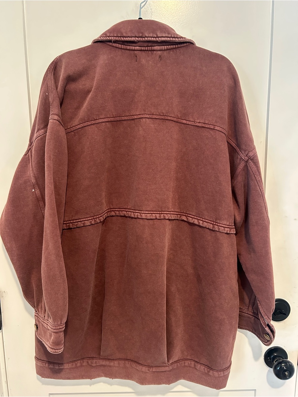 Free People Dawson Chore Jacket in Washed Chocolate Brown Size Medium - Picture 4 of 13